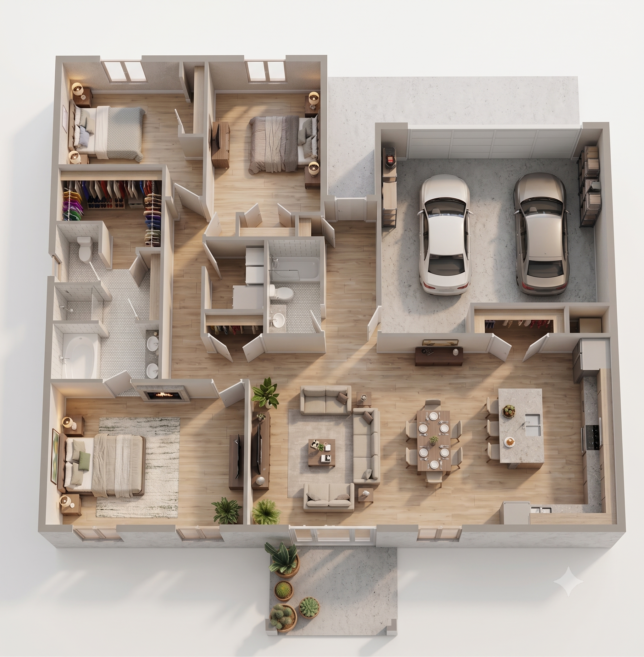 1,600 SF Queen Valley Floor Plan